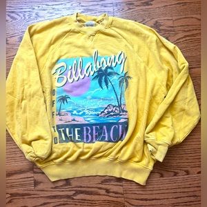 Yellow billabong crew neck